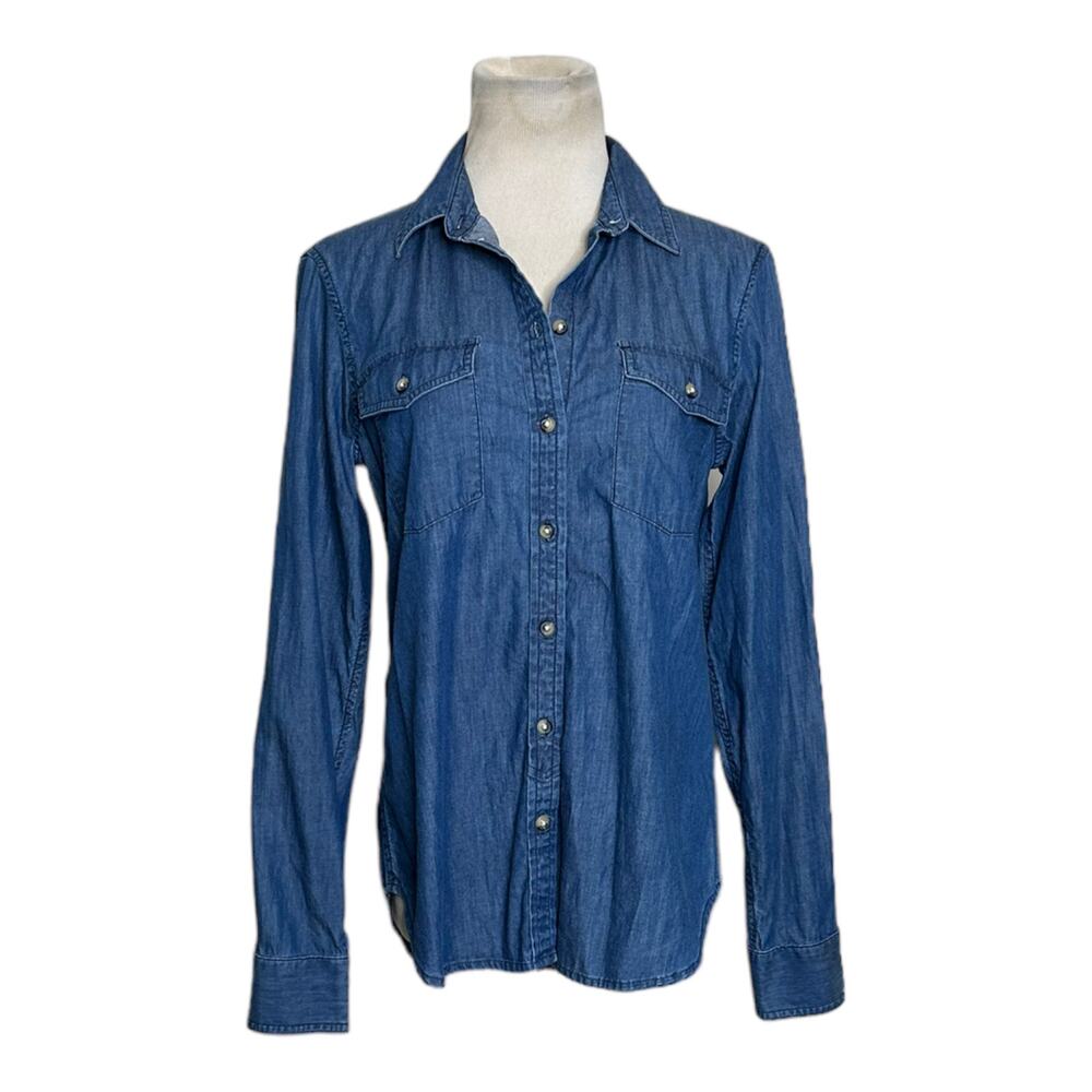 Banana Republic blue denim long sleeves button shirt size small